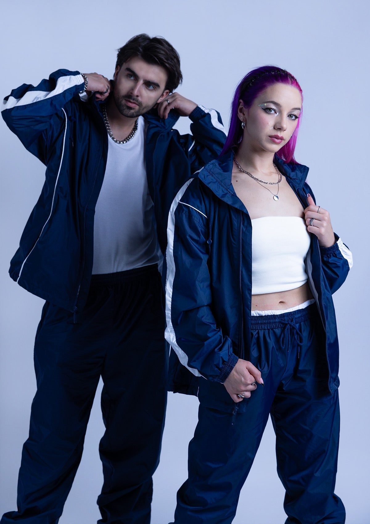 2600T Unisex Full Zipper Taffeta Nylon Tracksuit Jacket with White Piping