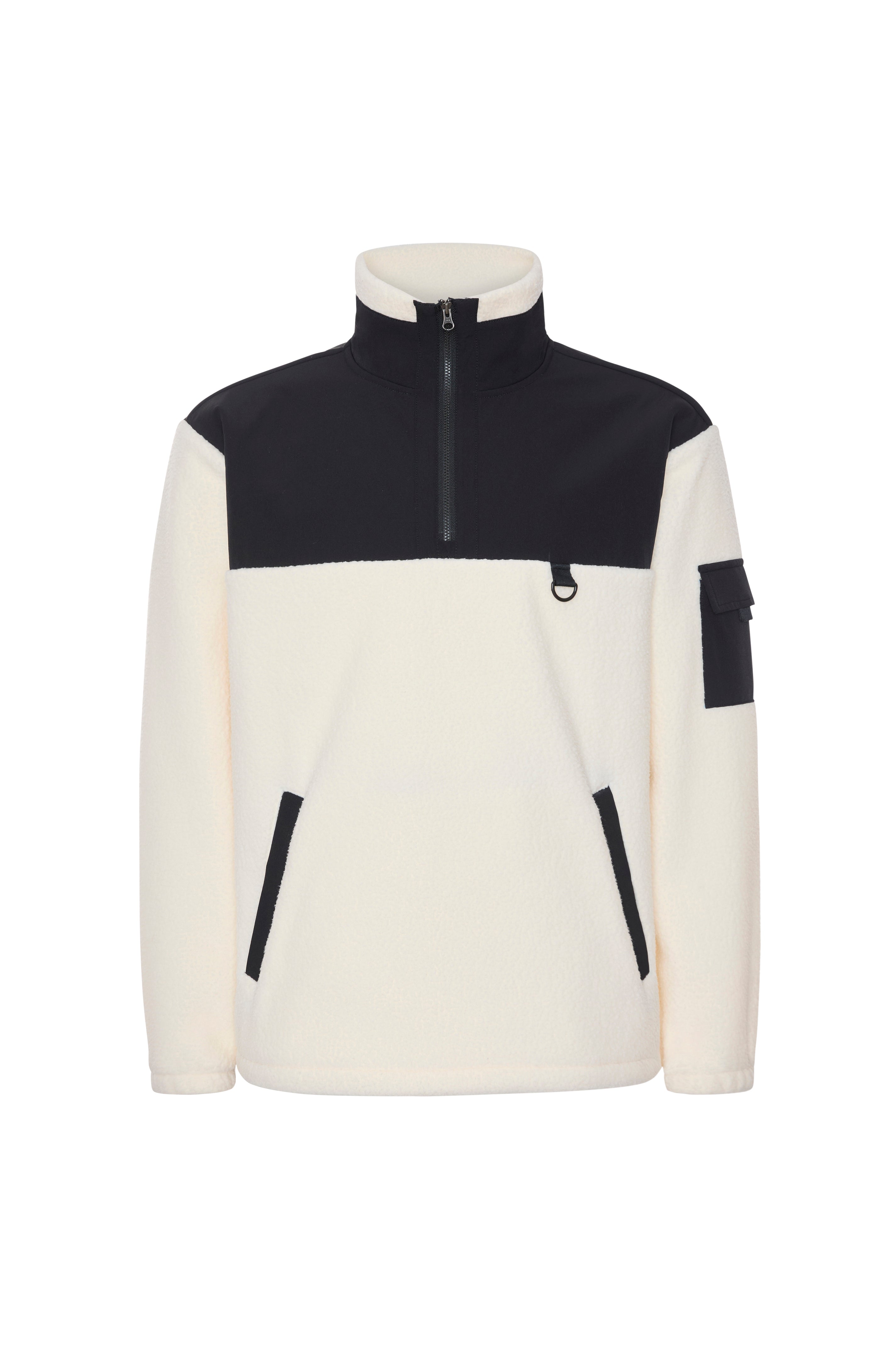 6208 EcoLuxe Two-Tone 1/4 Zipper Sherpa Fleece Jacket