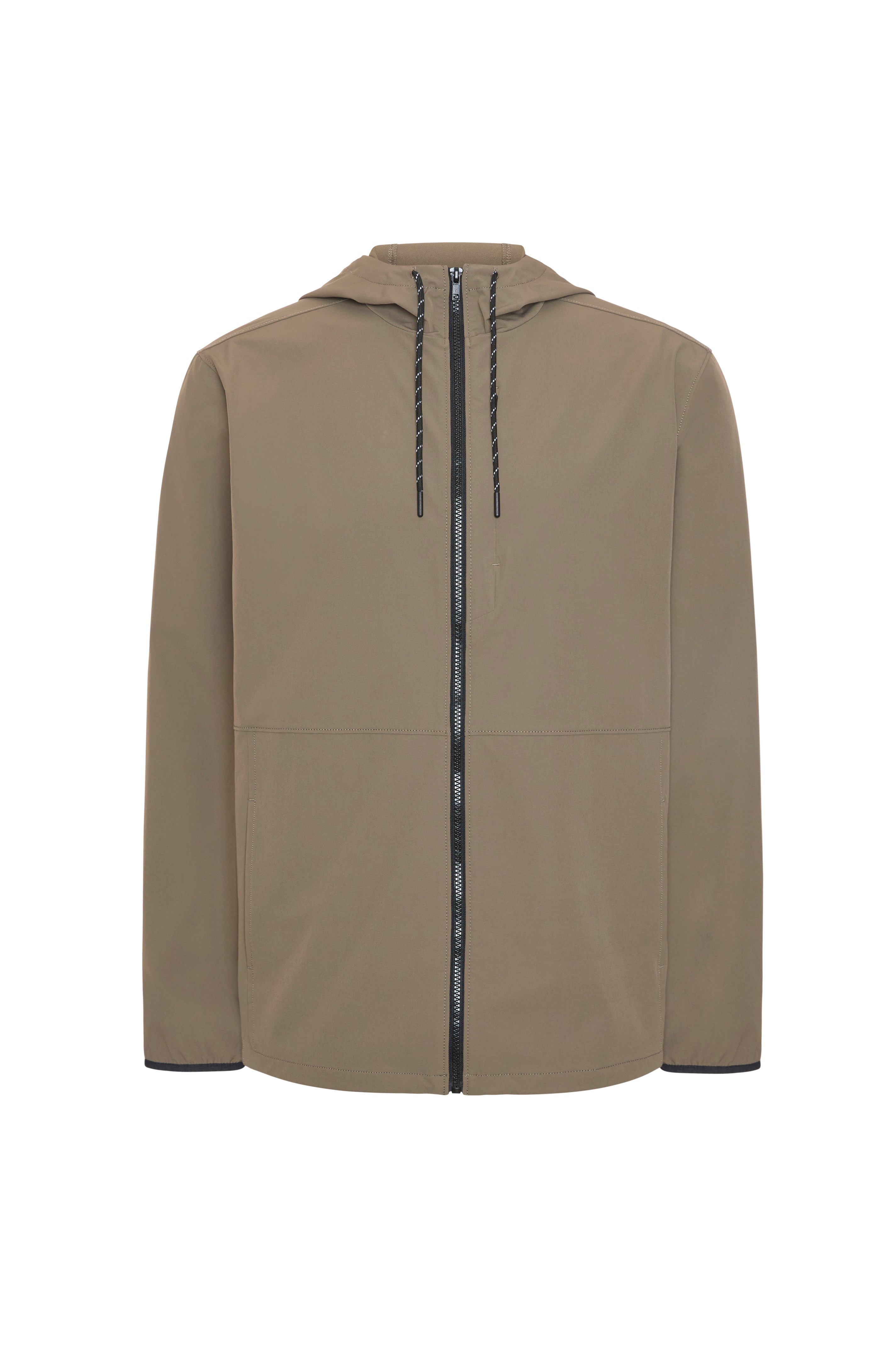 7300 Lightweight Water-Resistant Full Zipper Hooded Windbreaker