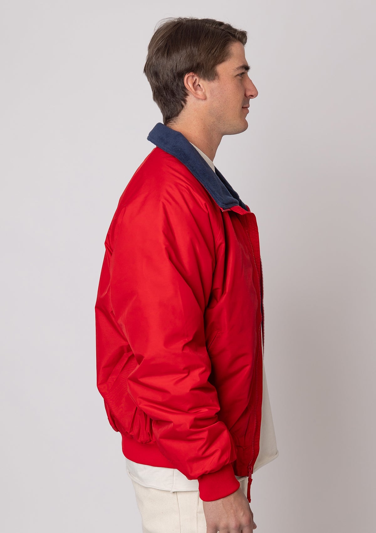 8800 Unisex Wind Proof Taslan Nylon Jacket - Red/Navy Blue