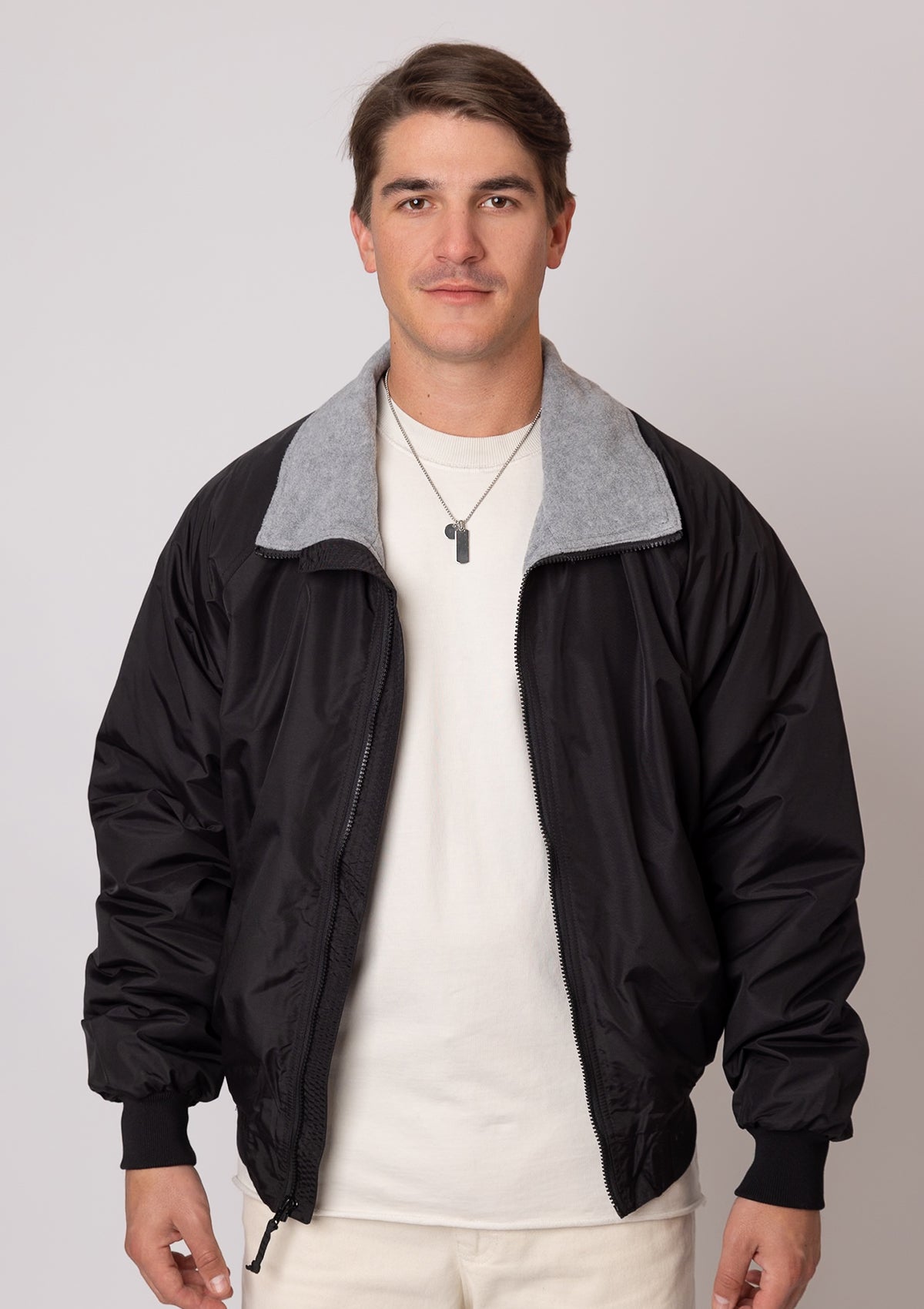 8800 Unisex Wind Proof Taslan Nylon Jacket - Black/Grey