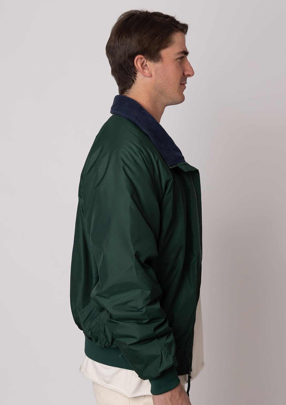 8800 Unisex Wind Proof Taslan Nylon Jacket - Hunter Green/Navy Blue