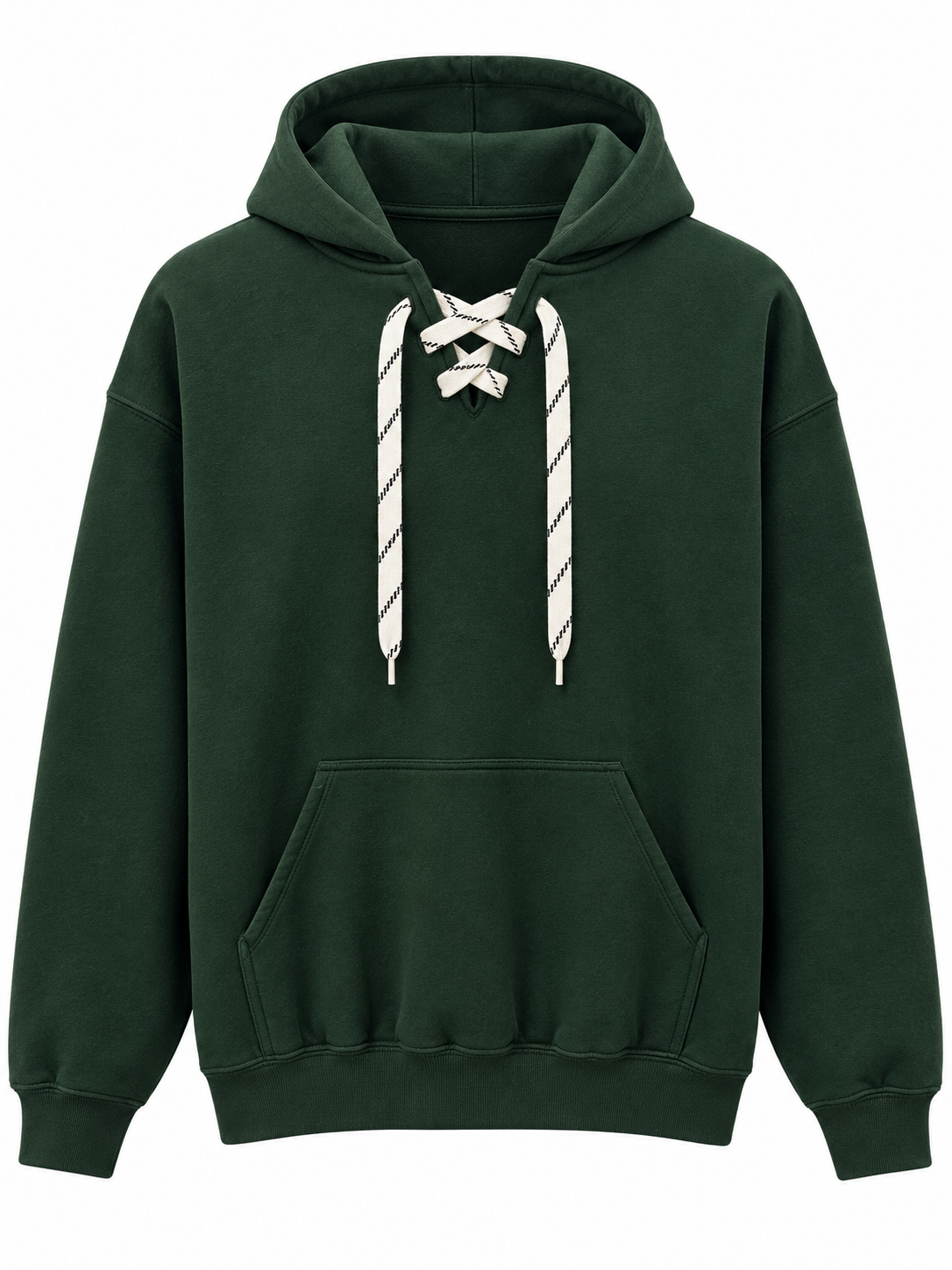 9801 12 oz. Unisex Hockey Lace-Up Pullover Hoodie Sweatshirt