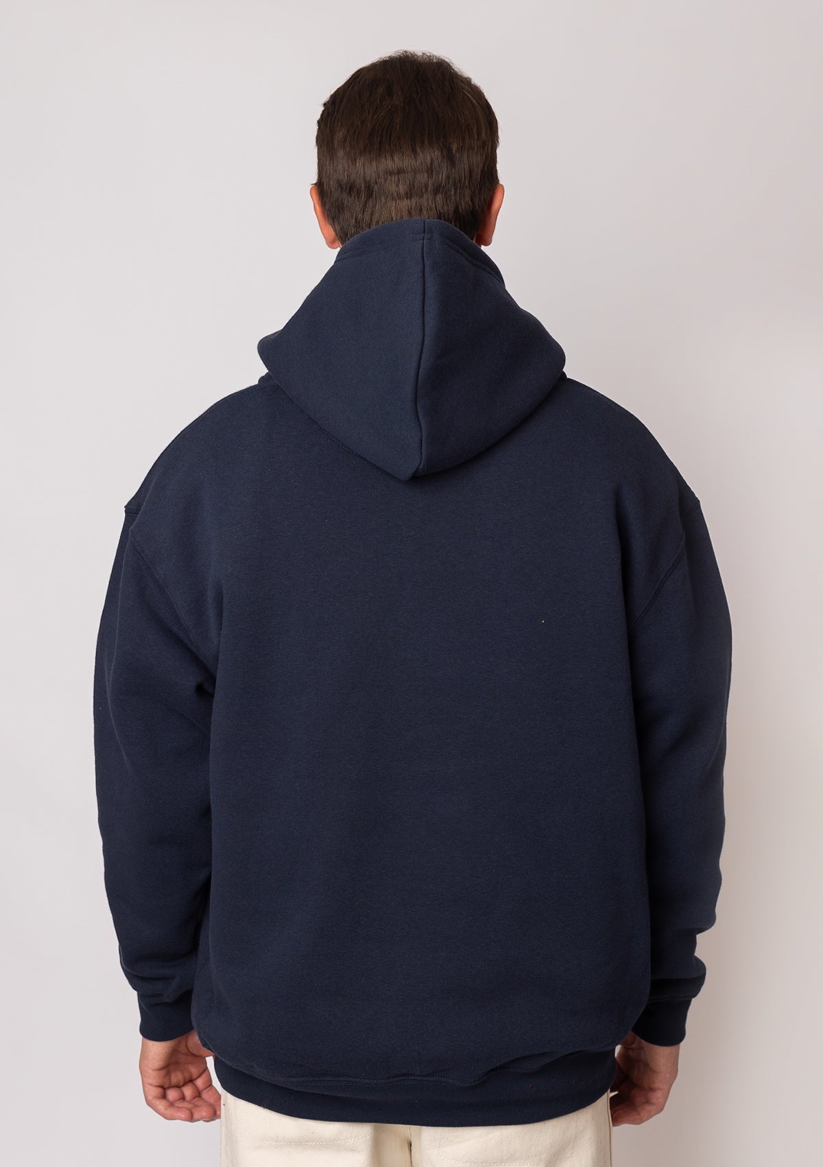 9801 12 oz. Unisex Hockey Style Hooded Pullover Sweatshirt with Laces