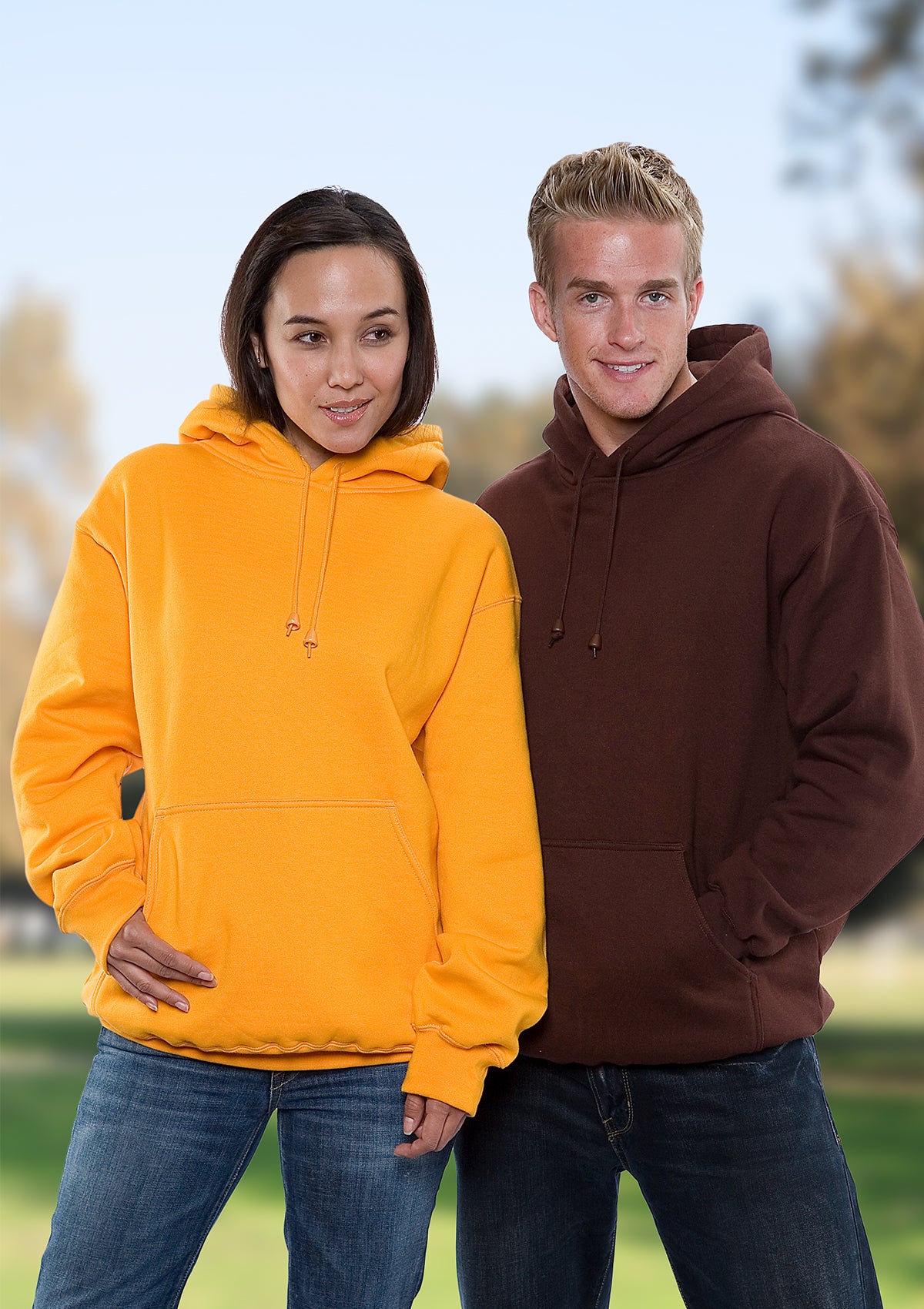 9903 12 oz. Heavy Weight Hooded Sweatshirts - Brown