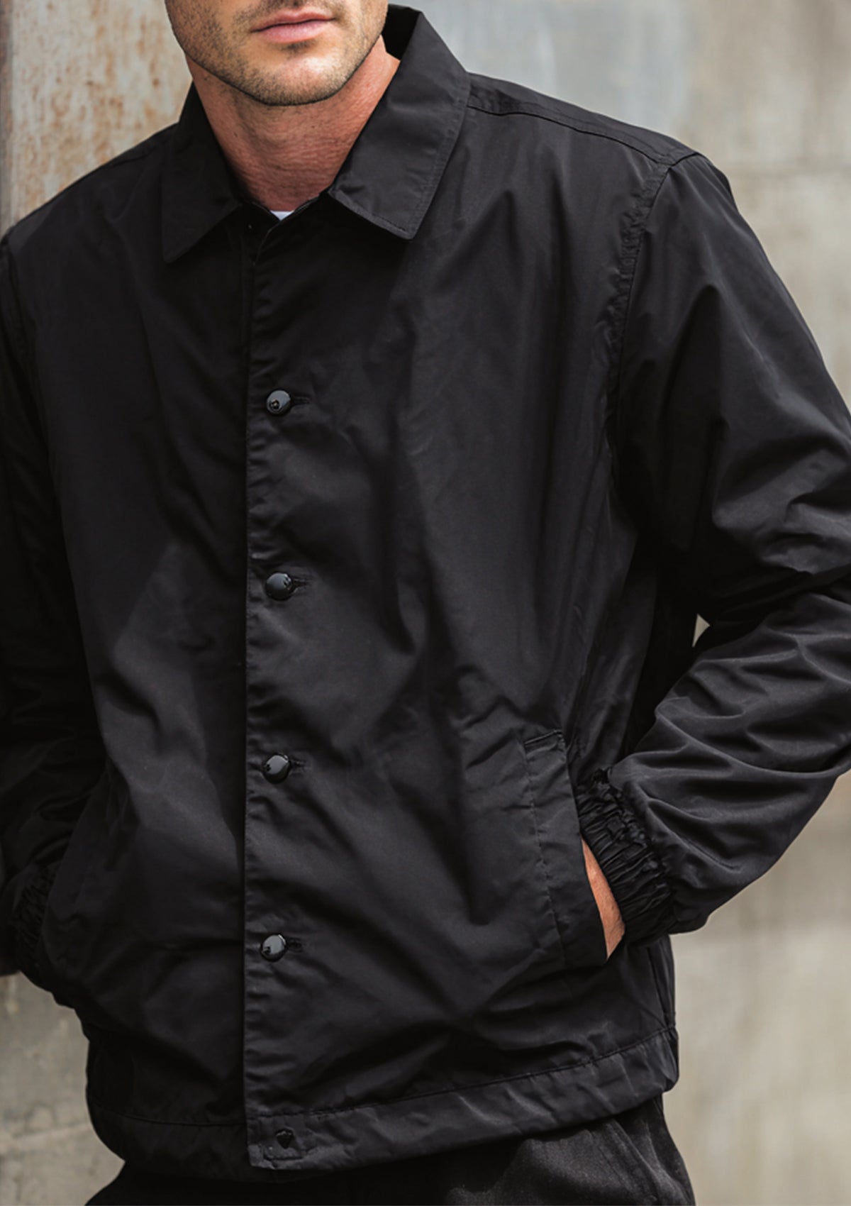 3203 100% Water Resistant Nylon Coach Jacket