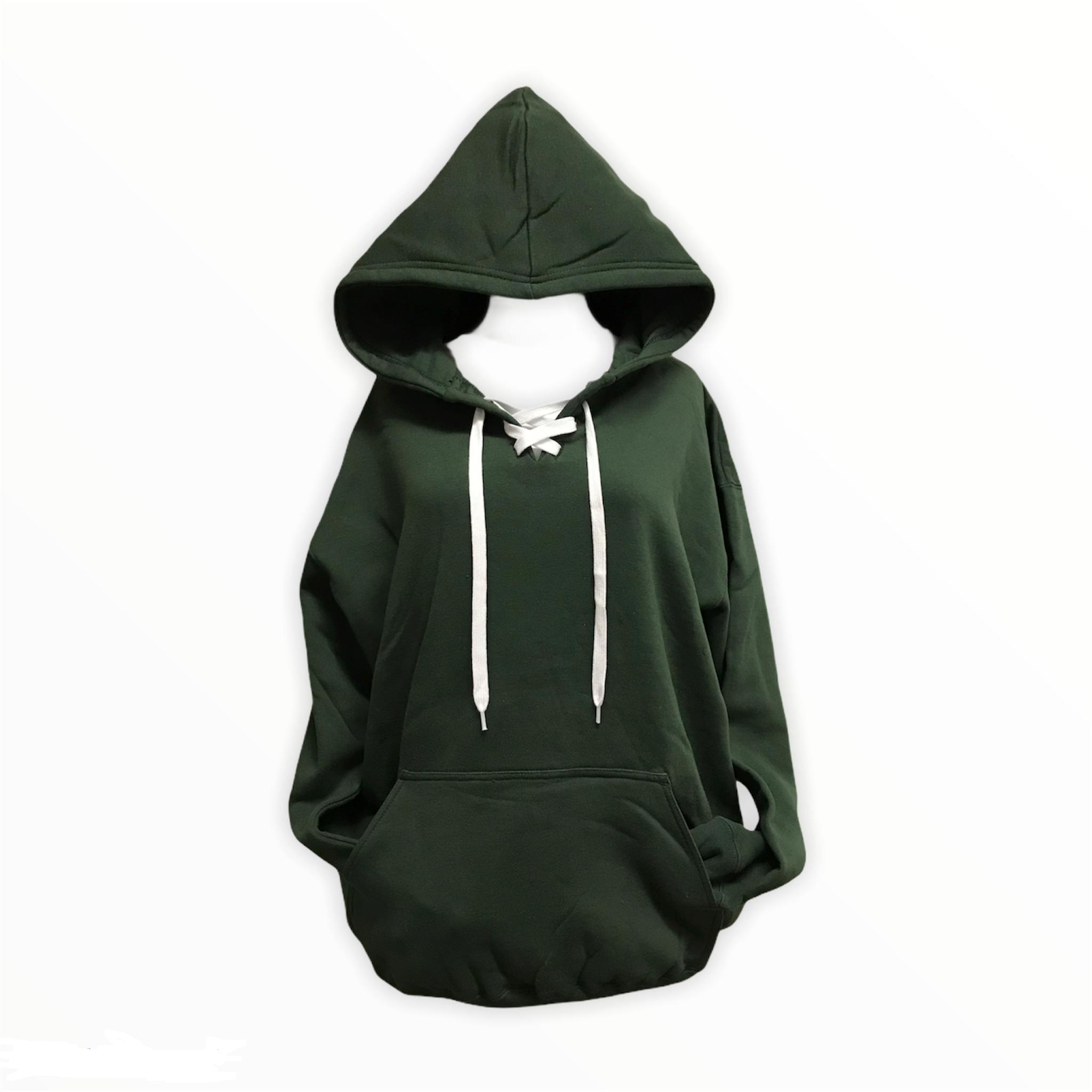 9801 12 oz. Unisex Hockey Style Hooded Pullover Sweatshirt with Laces