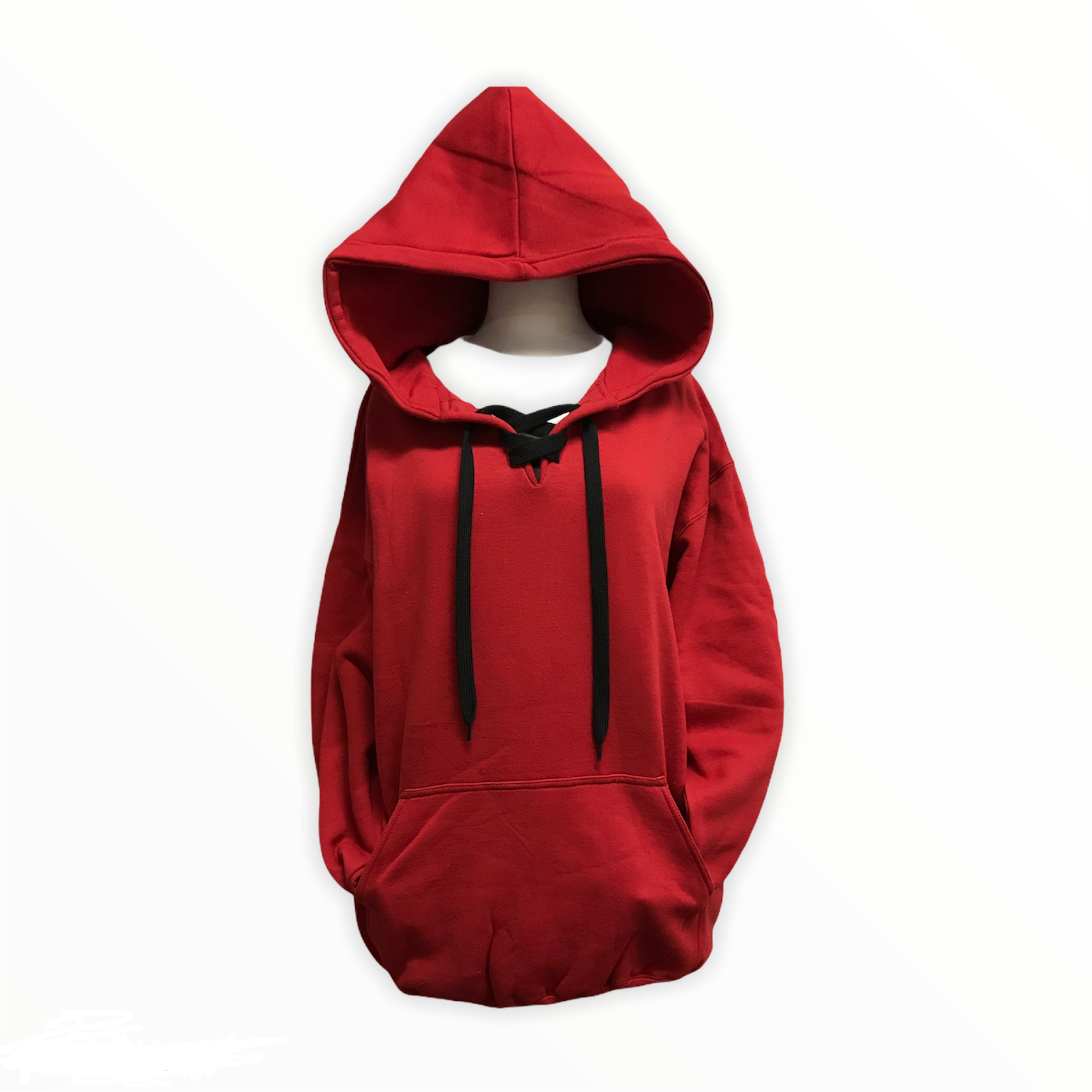 9801 12 oz. Unisex Hockey Style Hooded Pullover Sweatshirt with Laces