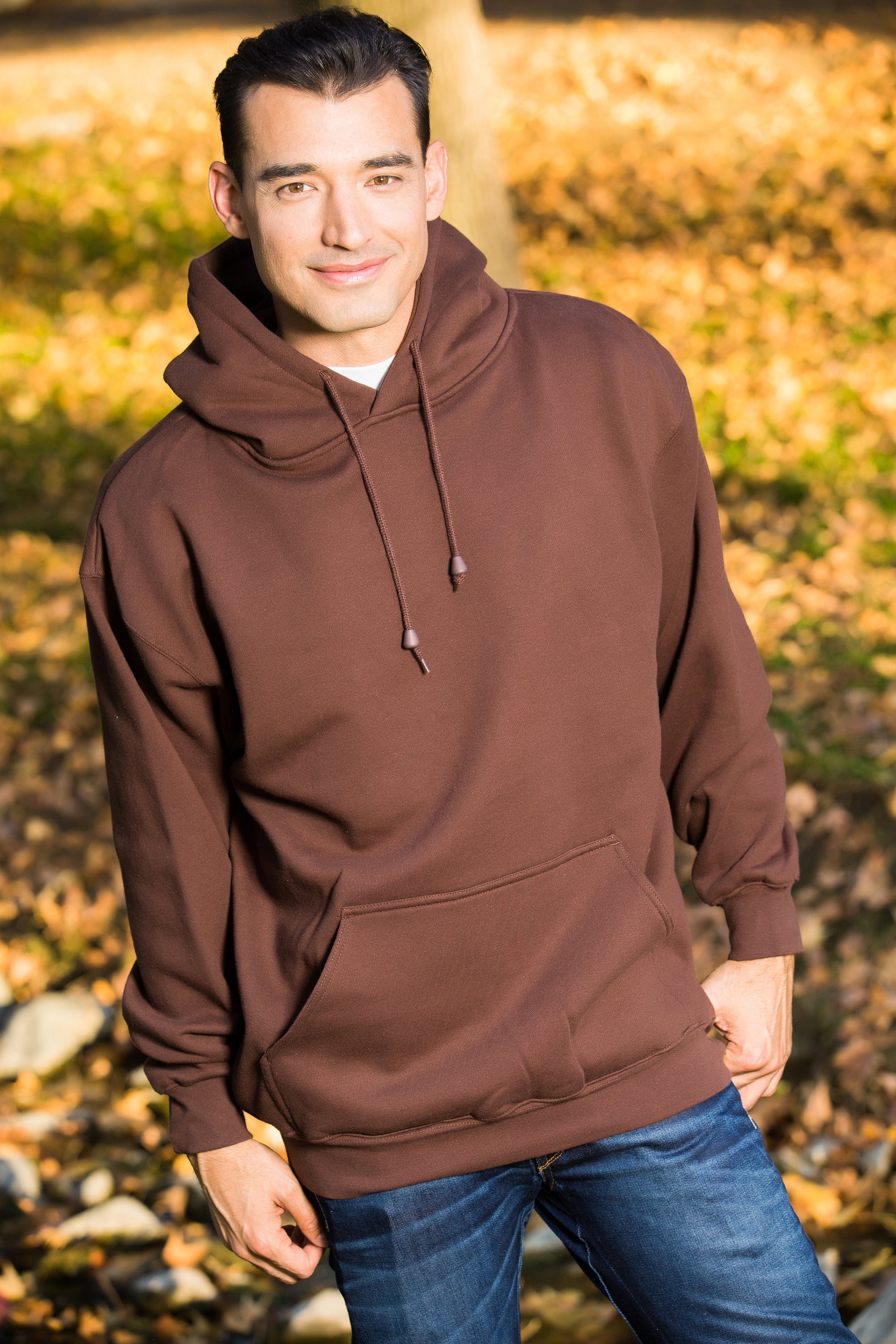 9903 12 oz. Heavy Weight Hooded Sweatshirts - Brown