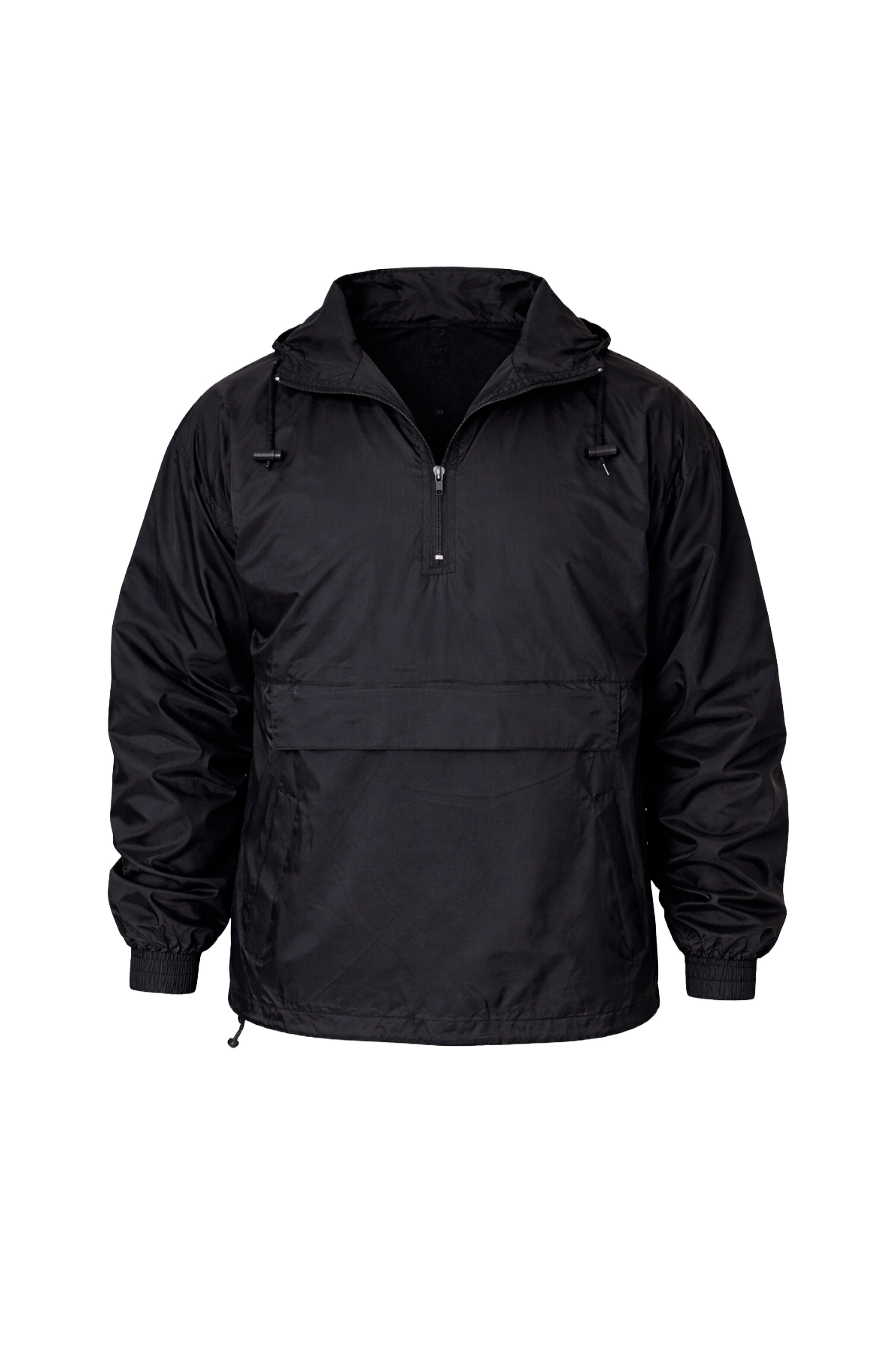 2200 “Jacket in Pouch” Pullover Windbreaker - Black