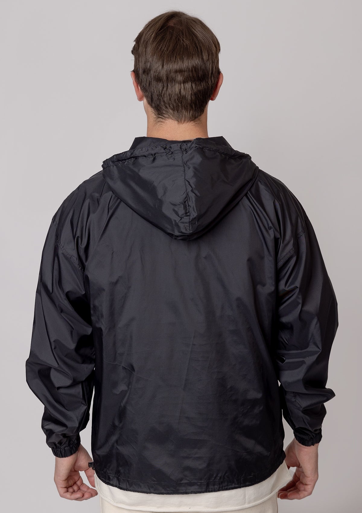 2200 “Jacket in Pouch” Pullover Windbreaker - Black