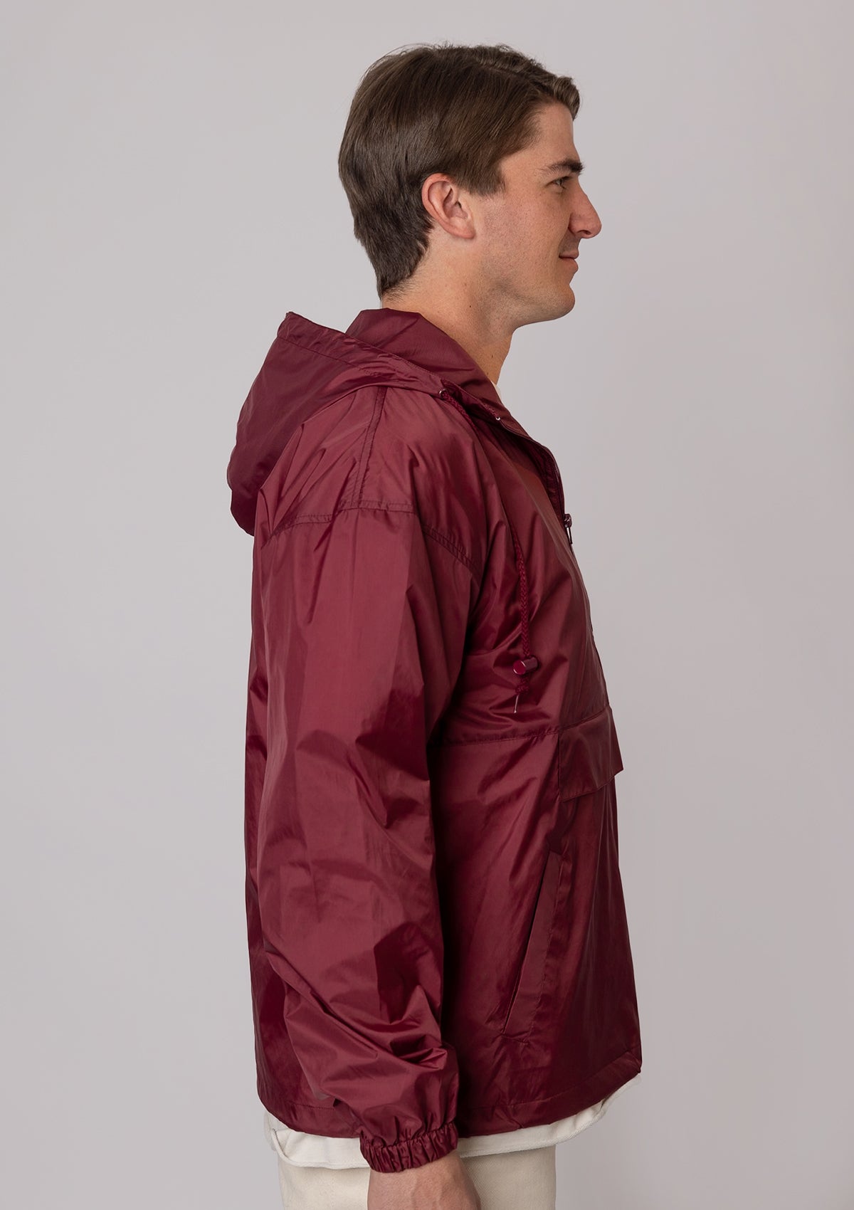 2200 “Jacket in Pouch” Pullover Windbreaker - Burgundy