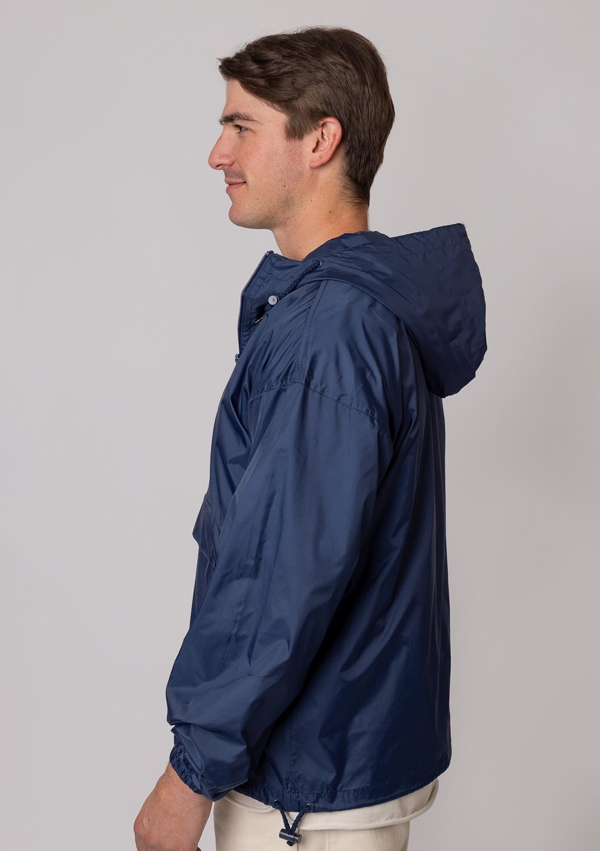 2200 “Jacket in Pouch” Pullover Windbreaker - Navy Blue