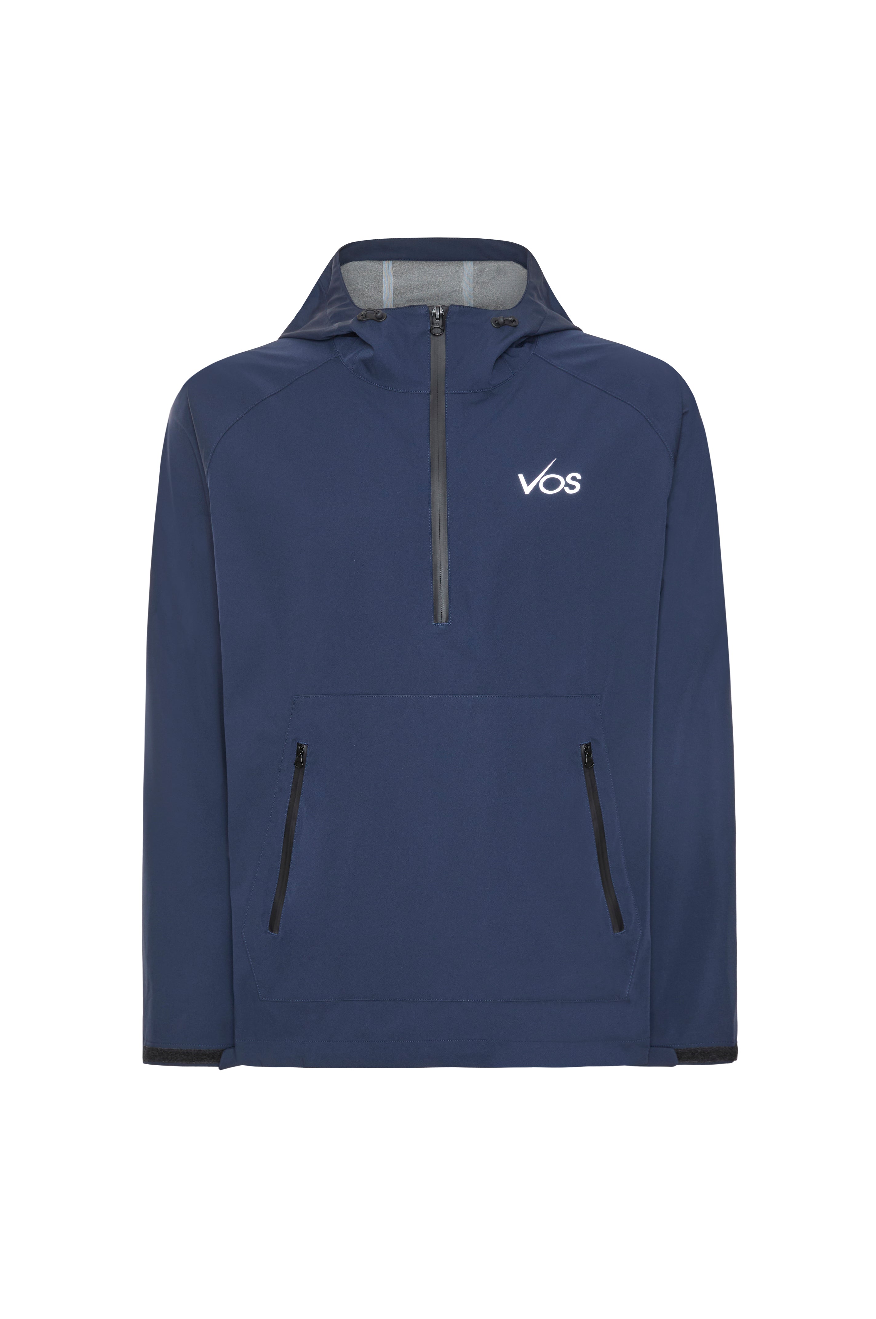 7050 Half Zipper Technical Lightweight Rain Jacket with Hood