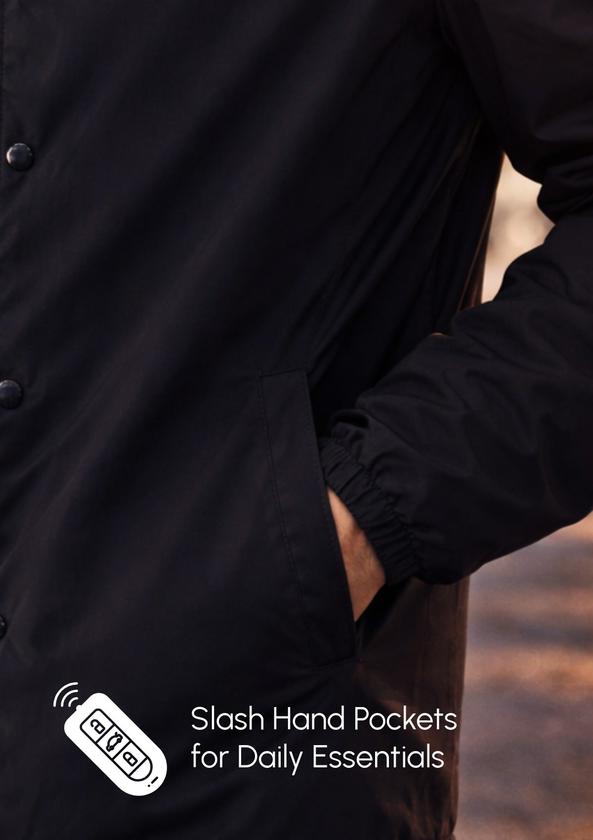 3203 100% Water Resistant Nylon Coaches Jacket