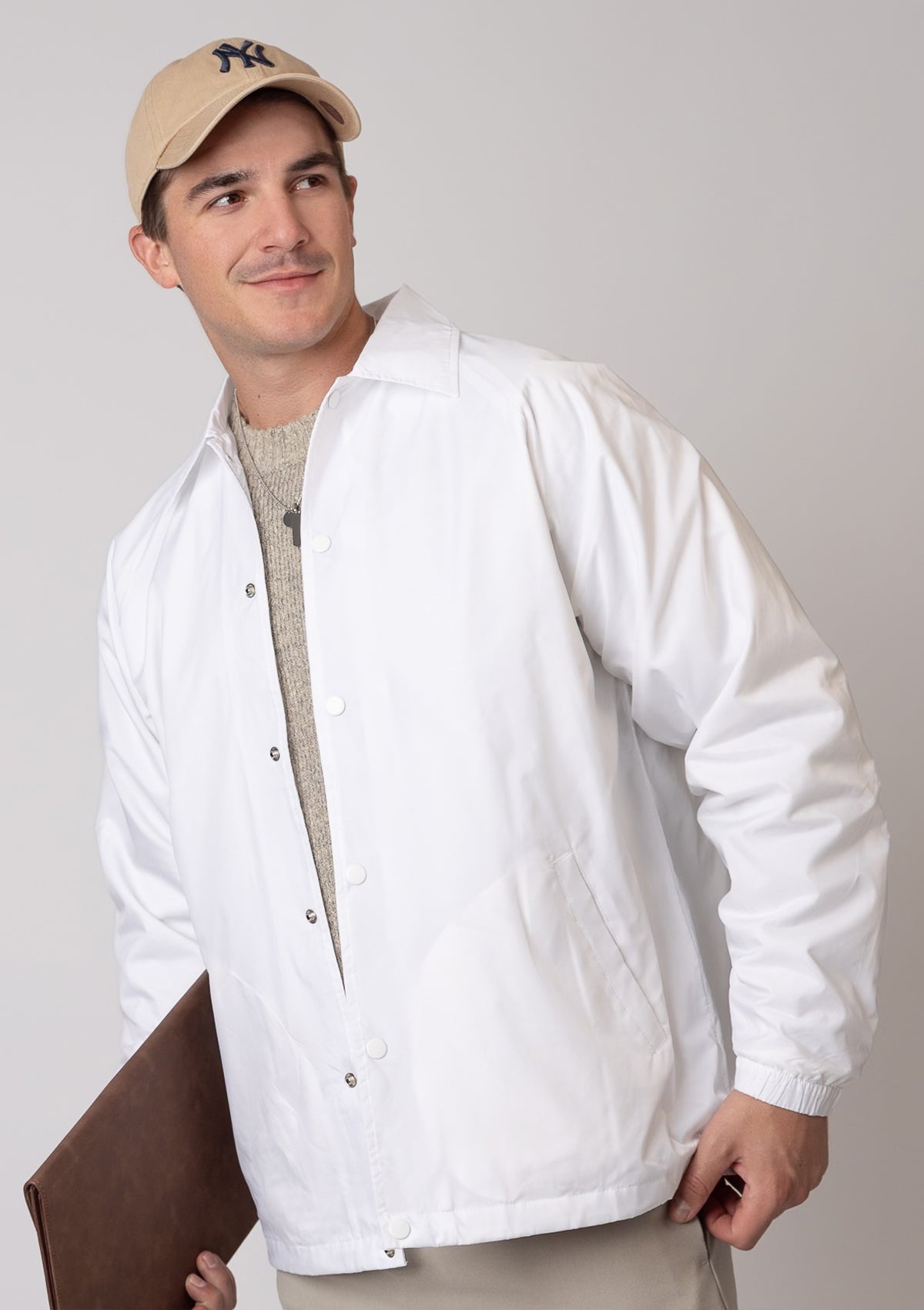 3203 100% Taffeta Nylon Water Resistant Coach Jacket