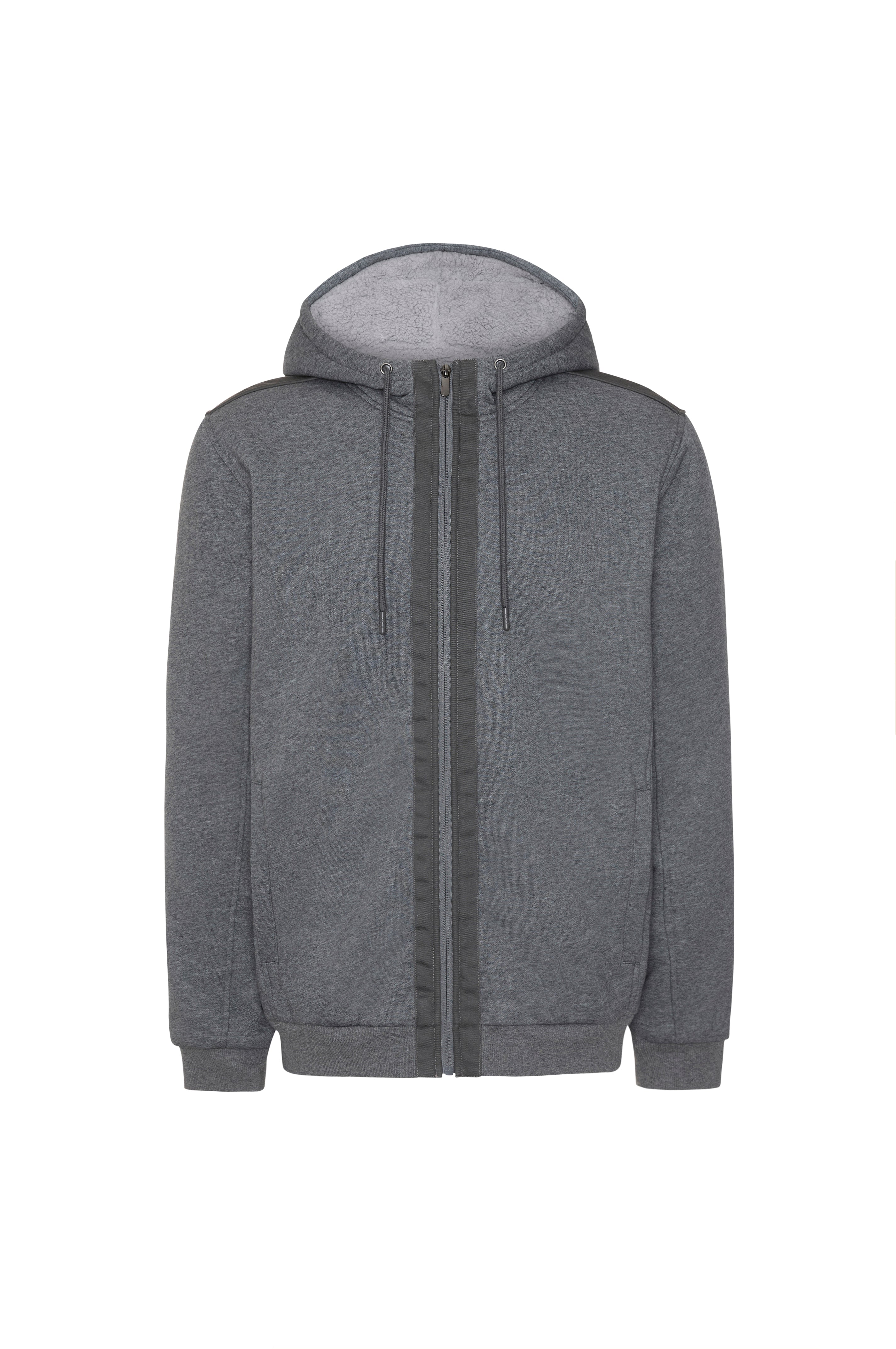 6020 Full Zipper Sherpa Fleece Hoodie