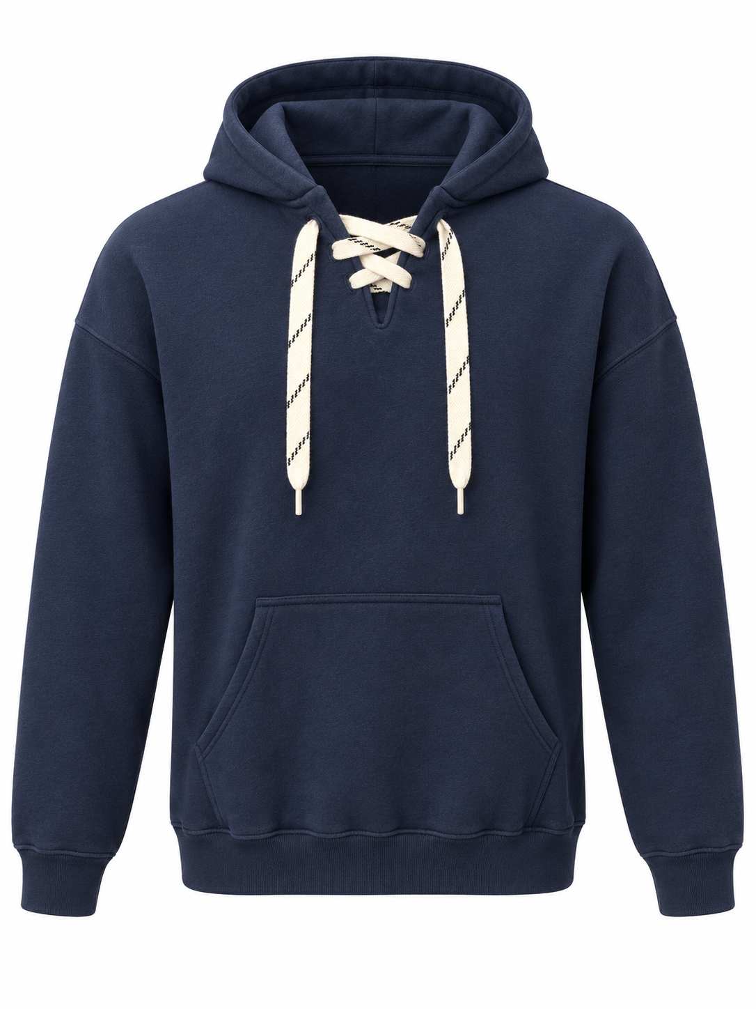 9801 12 oz. Unisex Hockey Lace-Up Pullover Hoodie Sweatshirt