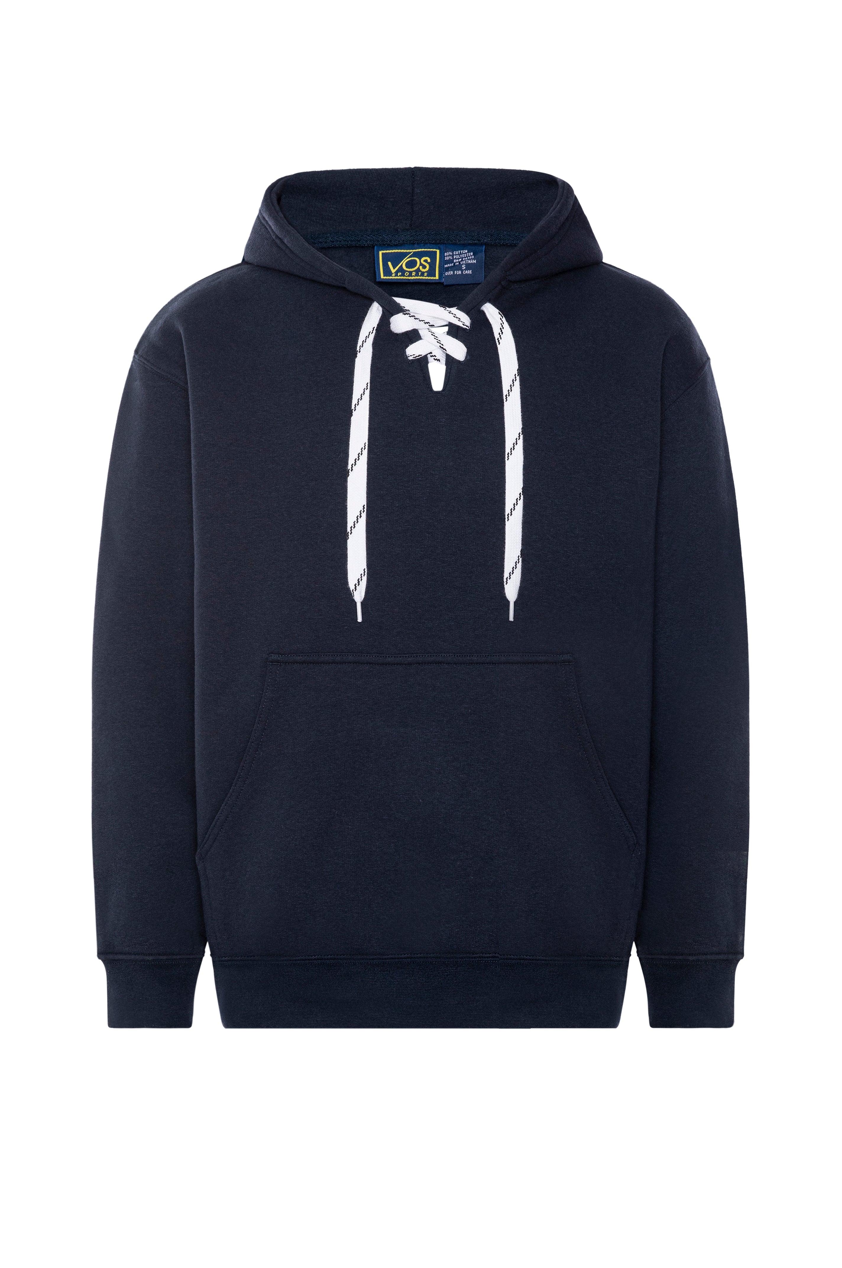9801 12 oz. Unisex Hockey Lace-Up Pullover Hoodie Sweatshirt
