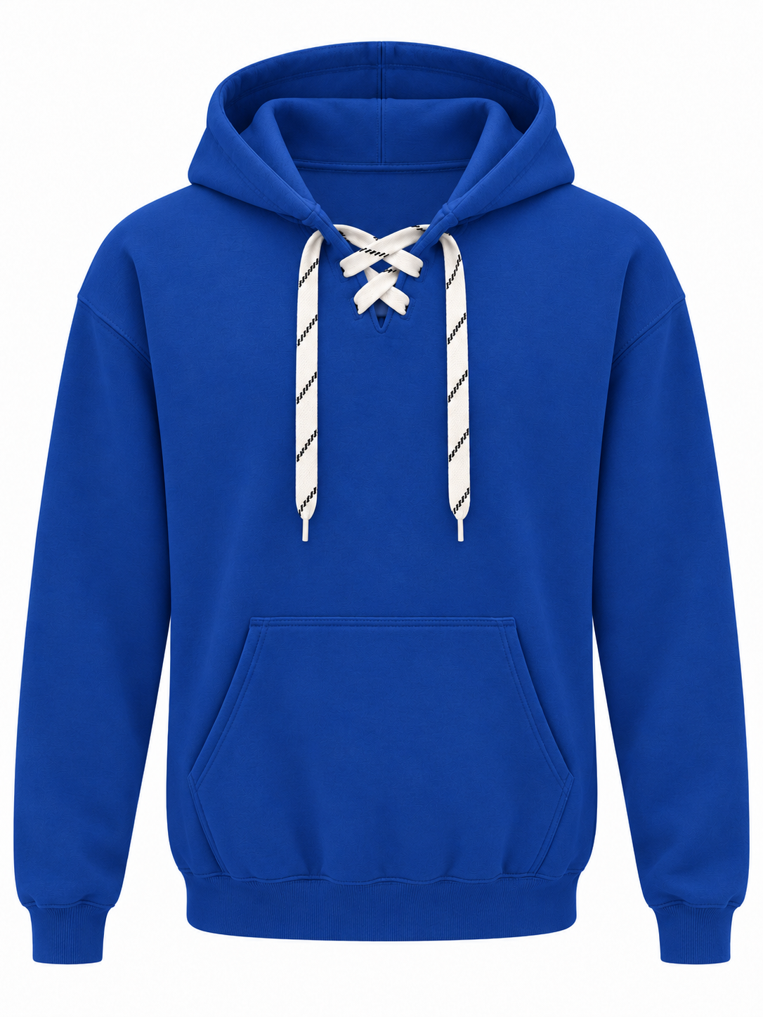 9801 12 oz. Unisex Hockey Lace-Up Pullover Hoodie Sweatshirt