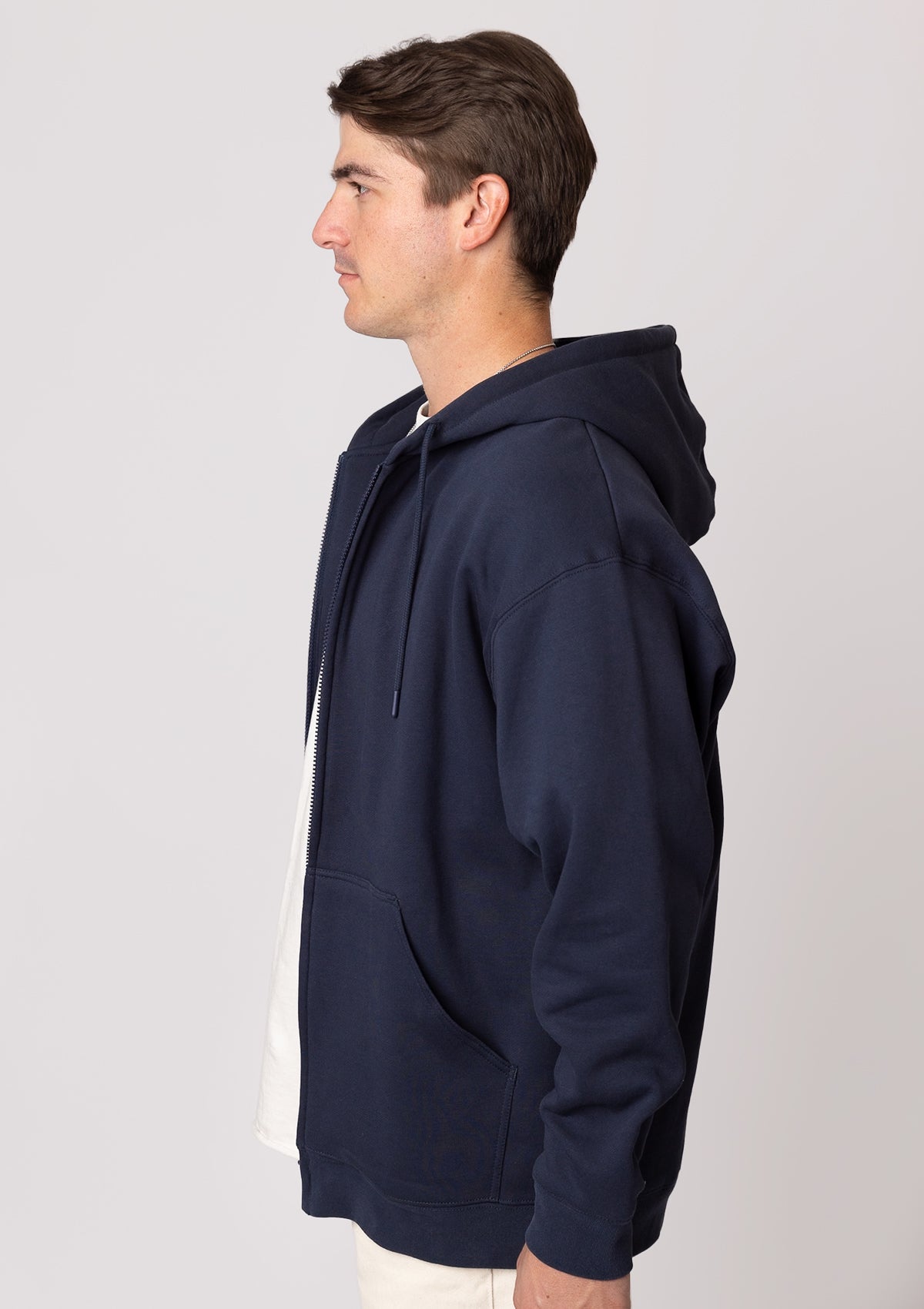 9900 12 oz. Heavy Weight Full Zipper Hooded Sweatshirt - Navy Blue