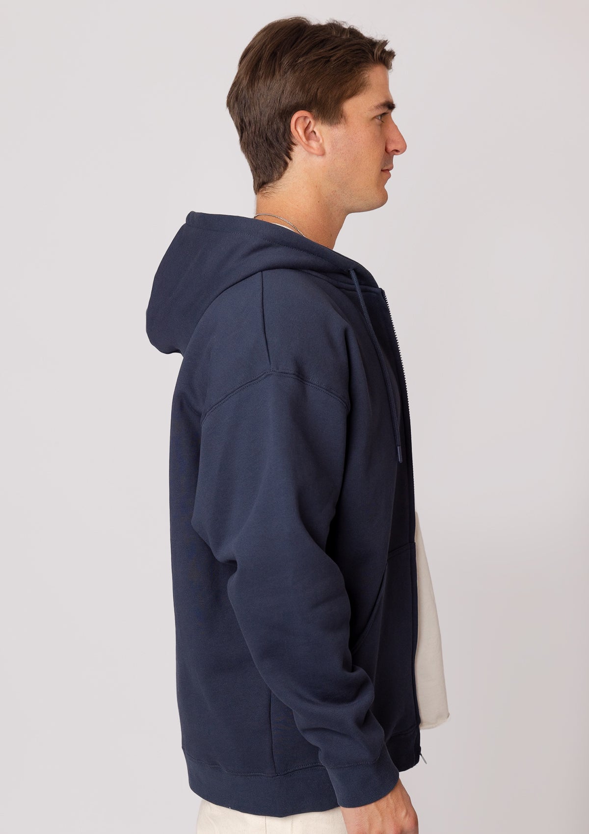 9900 12 oz. Heavy Weight Full Zipper Hooded Sweatshirt - Navy Blue