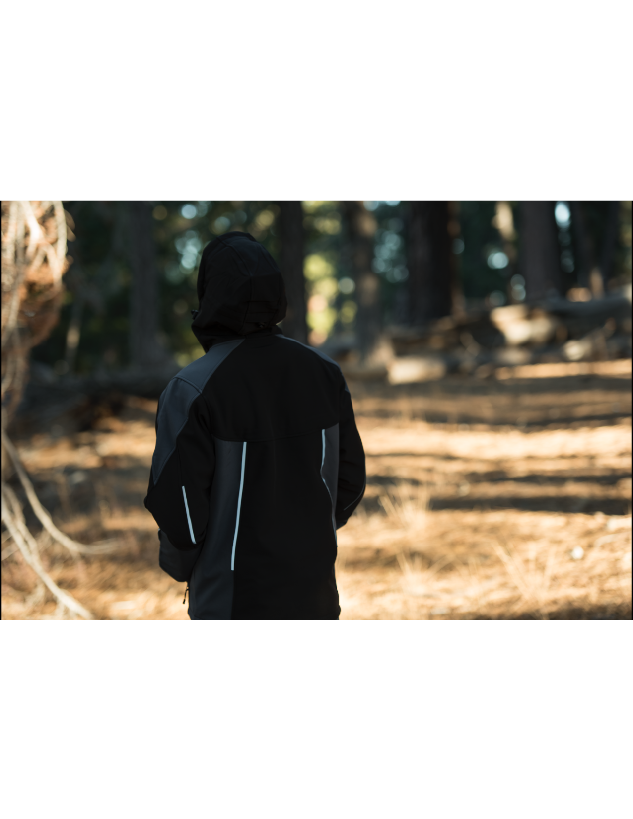 #9703 Active Soft Shell Jacket with Hood - Black/Charcoal